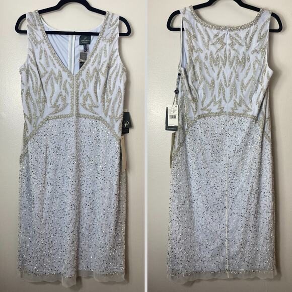 NWT ADRIANNA PAPELL DRESS 16 COCKTAIL PARTY BRIDAL SHOWER MOTHER OF THE BRIDE - Picture 2 of 15